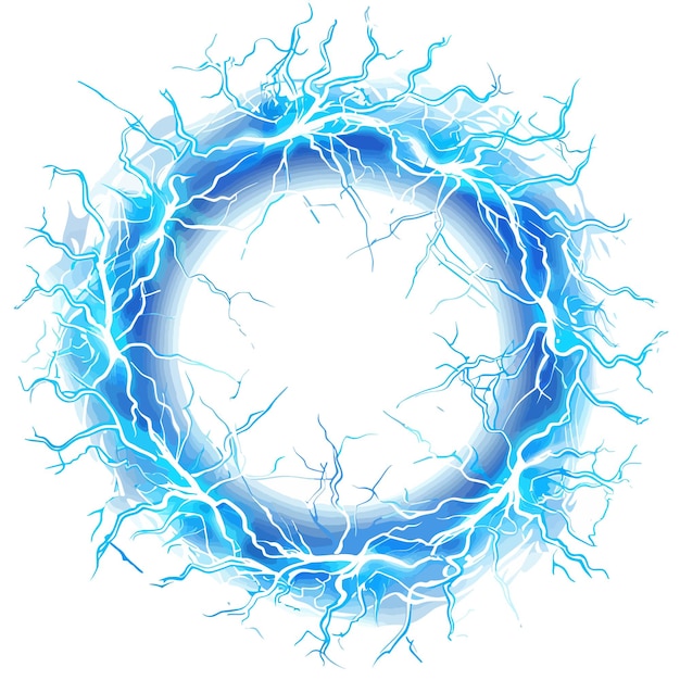 Vector lightning circle