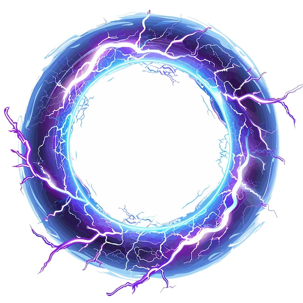 Vector lightning circle