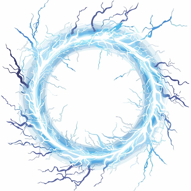 Vector lightning circle