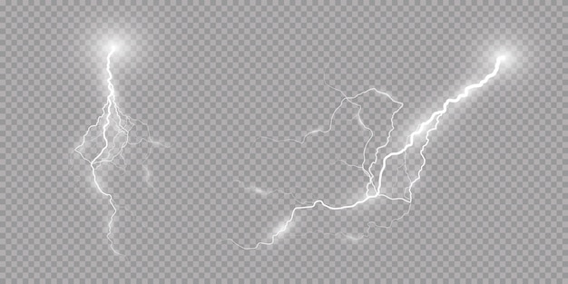 Lightning effect, thunderstorm, light effect. Electricity.