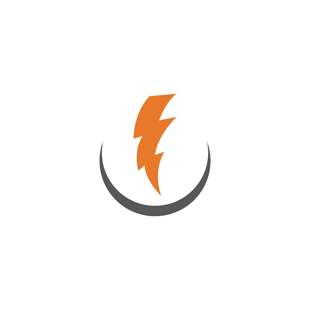 Lightning electric power vector logo design element Energy and thunder electricity symbol