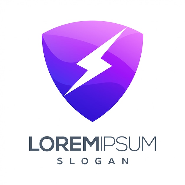 lightning inspiration gradient color logo  