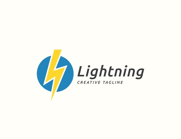 Lightning logo design template