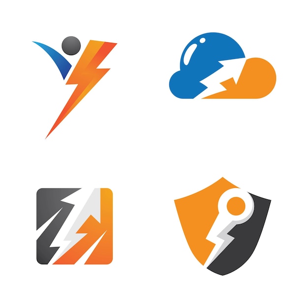 Lightning logo images illustration design