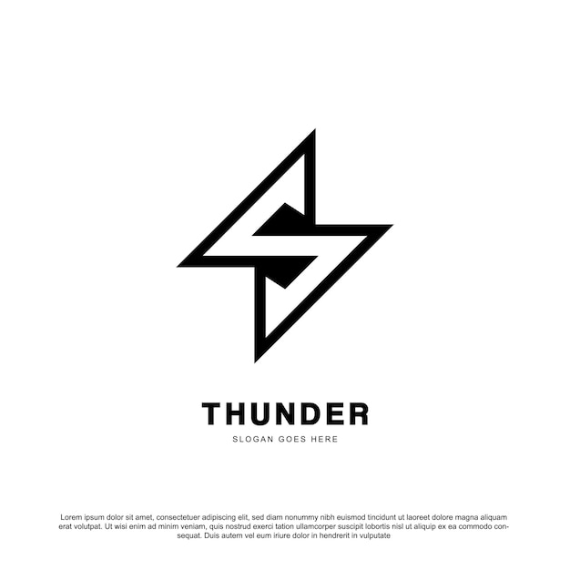 Lightning Logo Thunder logo Initial S logo vector