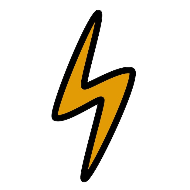 Lightning sign Cartoon doodle vector illustration