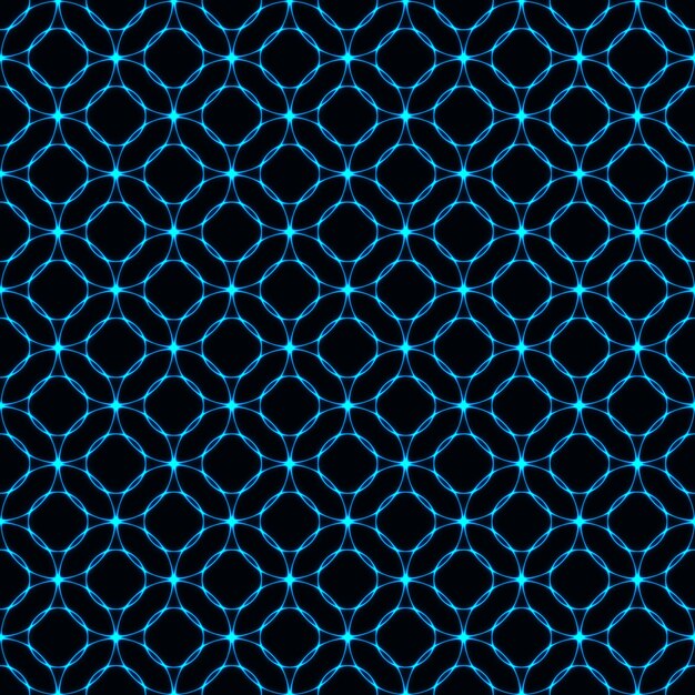 Vector lights abstract shape on dark background