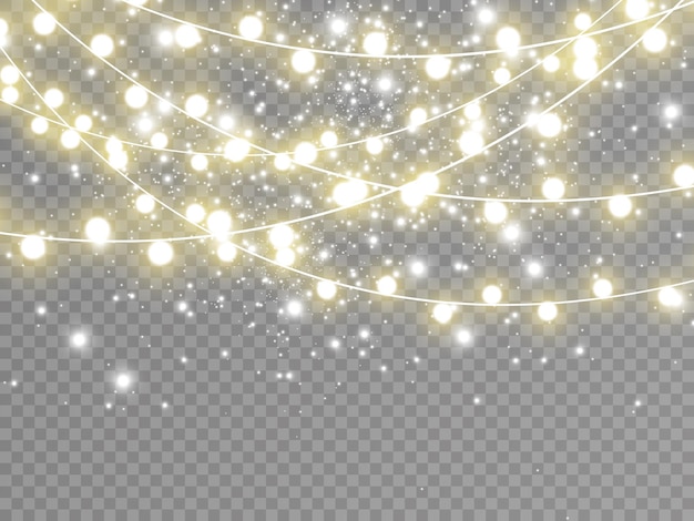 Lights isolated on transparent background.