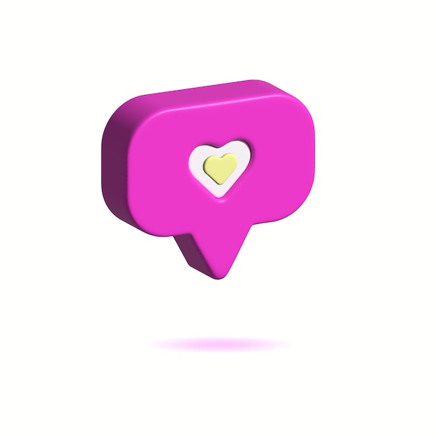 The like dialog box with a heart