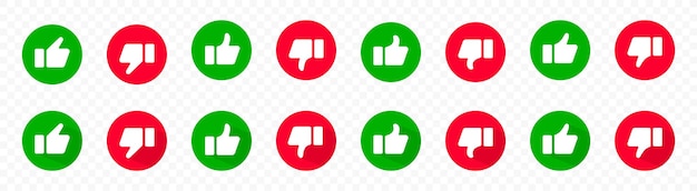 Like dislike icon set Thumb up down vector icon collection Vector