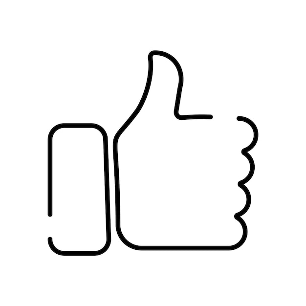 Like finger gesture line emoji art vector icon for apps and websites