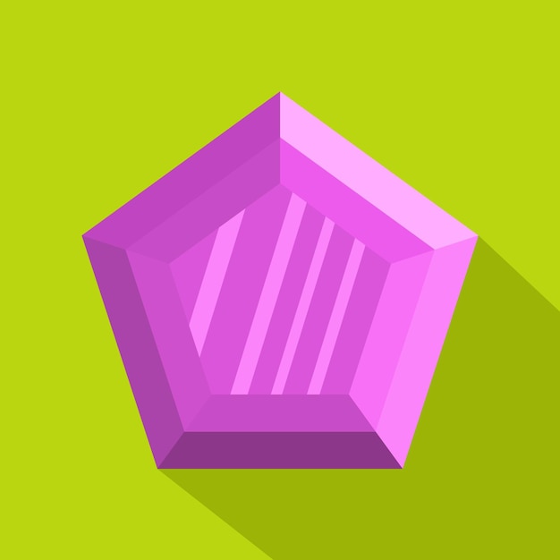 Lilac diamond icon Flat illustration of lilac diamondvector icon for web