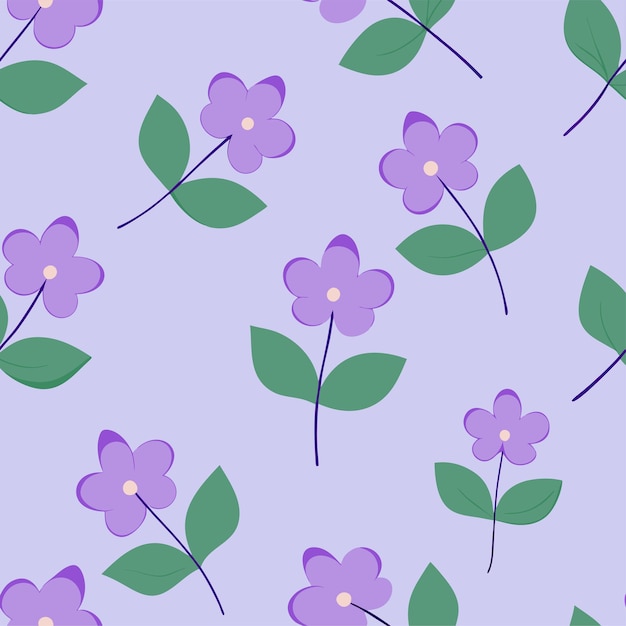 lilac flowers seamless pattern vector art and illustration