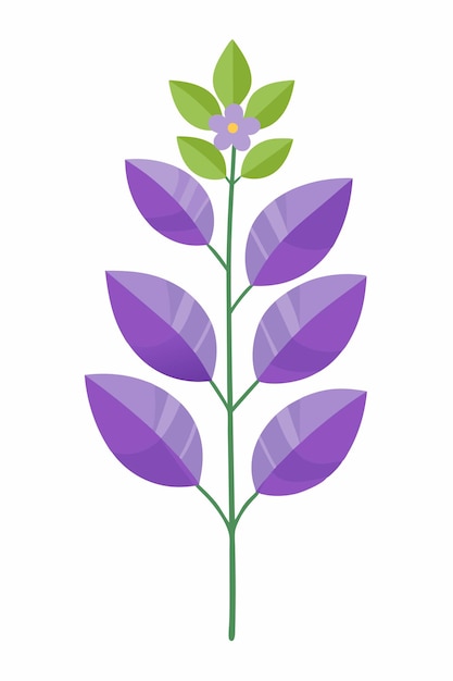 Lilac plant minimal design vector illustration