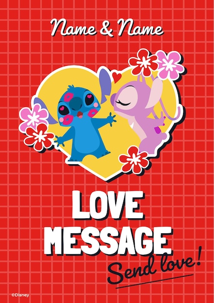 Lilo and Stitch Valentines Card