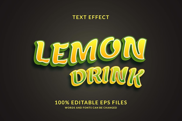 Lime concept editable text effect design