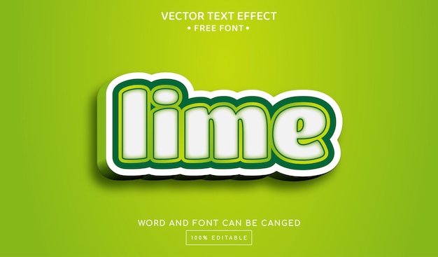 Lime editable text effect