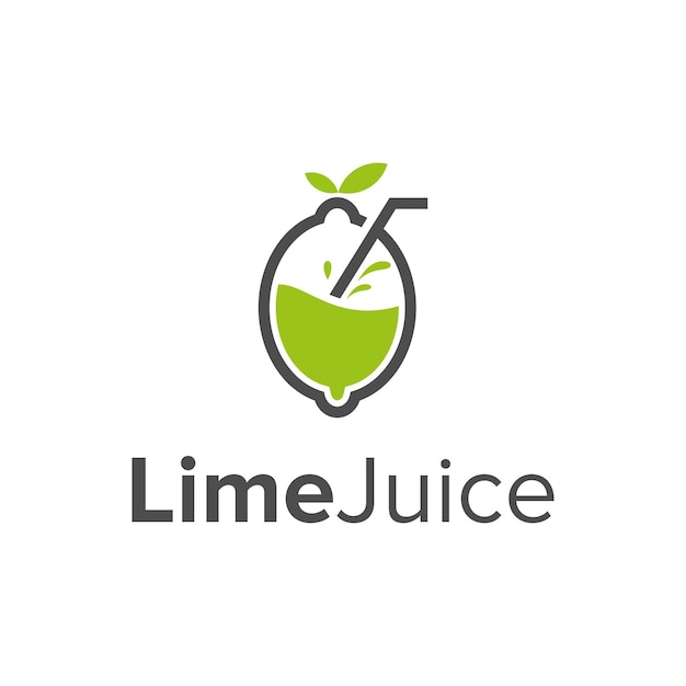 lime and juice simple sleek creative geometric modern logo design