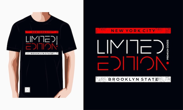 Limited editions typography tshirt design premium vector