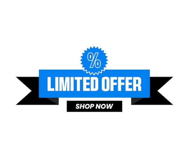 Vector limited offer promotional ecommerce offer design marketing symbol