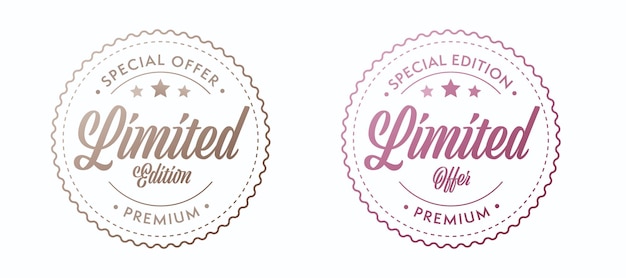 limited offer and special edition premium quality label