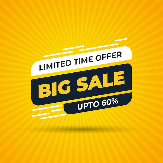 Limited time offer Big sale special  banner with percent discount off