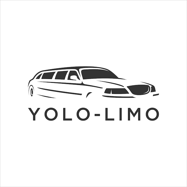 Vector limo car logo design vector