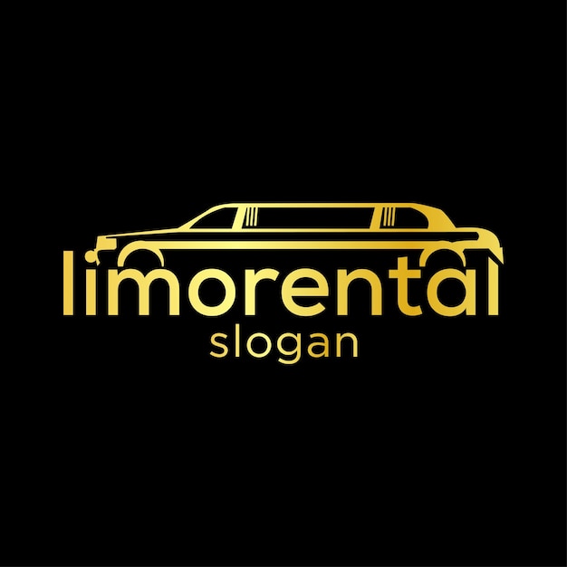 Vector limousine luxury car rental logo design element vector