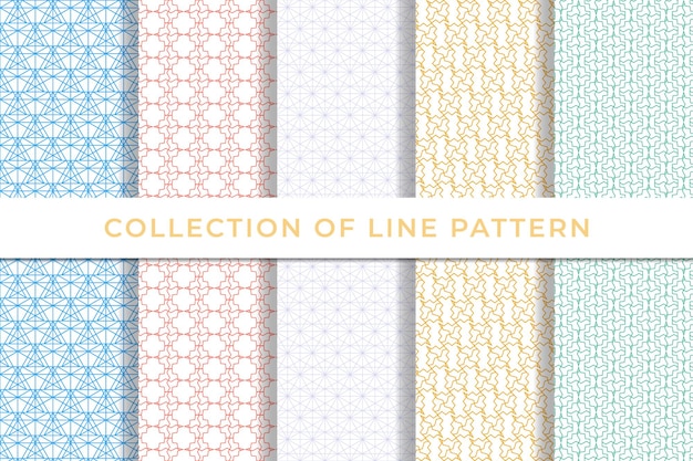 Line Abstract Collection of geometric seamless patterns simple minimal design