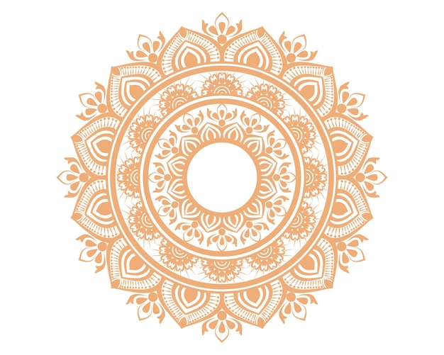 Vector line art alpona mandala flower for wedding print poster cover brochure flyer banner