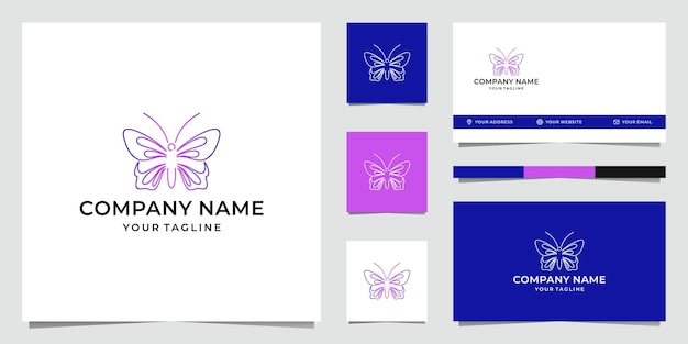 Line Art Butterfly Logo Design