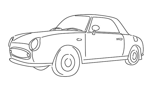 line art of car vector illustration