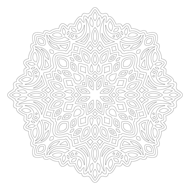 Line art for coloring book with single pattern