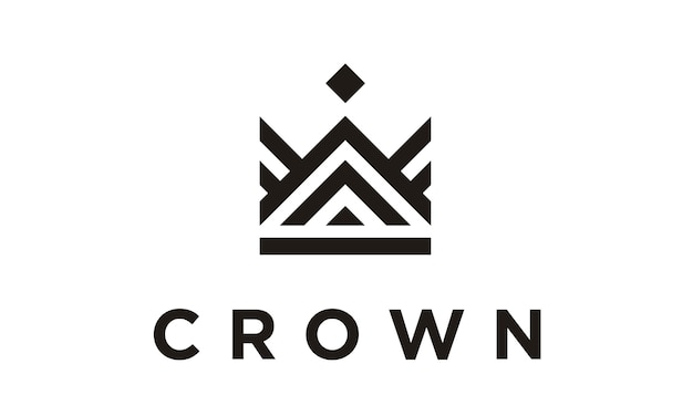 Line Art Crown / Royal logo design