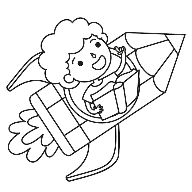 Line Art Drawing For Kids Coloring Page