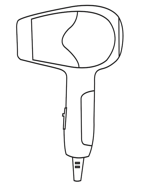 Line art electric hair dryer