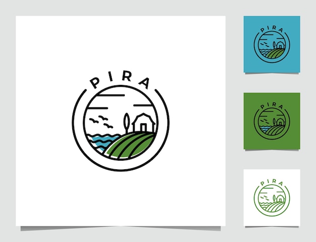 Line Art Farm Logo Design