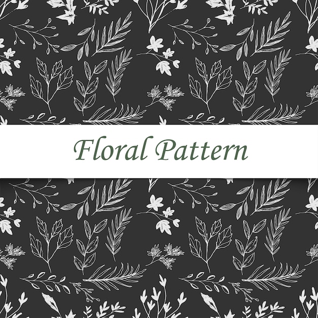 Line art floral seamless pattern background elegant texture