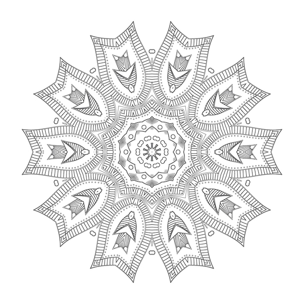 line art mandala vector for design