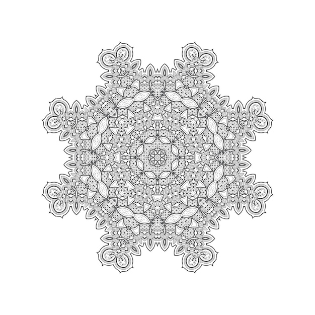 line art mandala vector for design