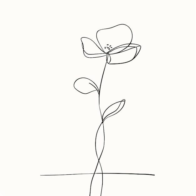 Vector line art minimalist design drawing vector