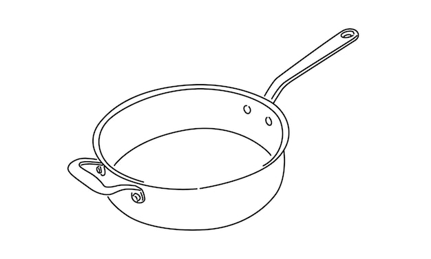 line art of pan vector illustration