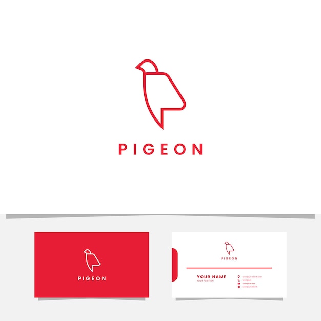 Line art simple and modern pigeon logo