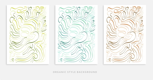 Line Art Style Organic Shapes Poster Design