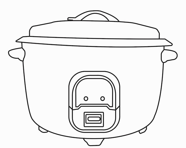 Line art vector electric rice cooker