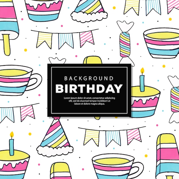 Line Birthday Pattern Background