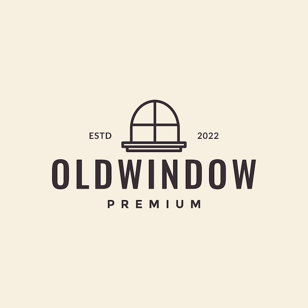 Line curve old window hipster logo design vector graphic symbol icon illustration creative idea