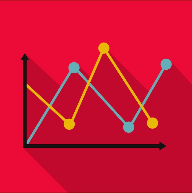 Line diagram icon Flat illustration of diagram vector icon for any web design