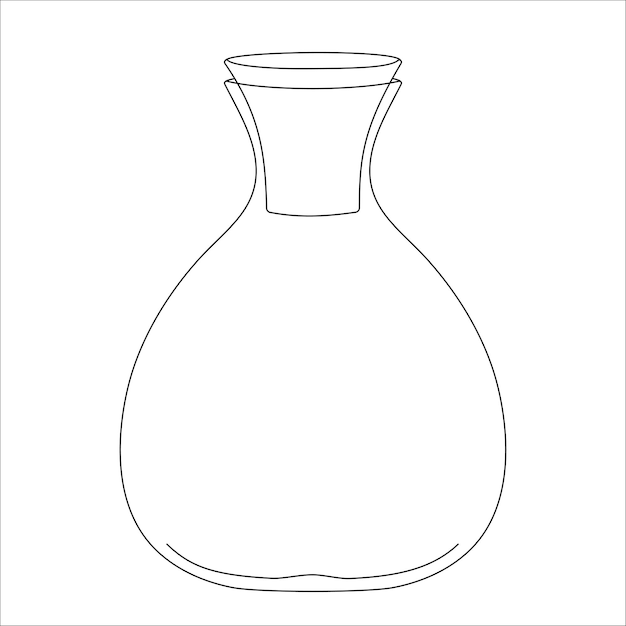 Line drawing of a vase