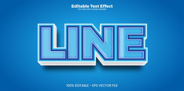 Line editable text effect in modern trend style